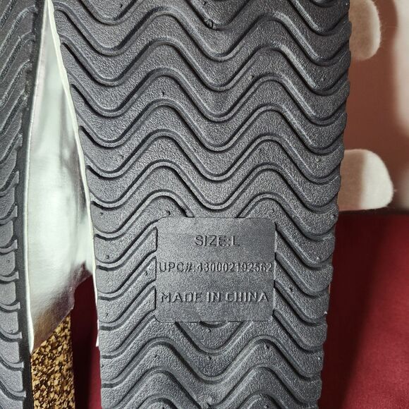 Bobbie Brooks Metallic Double Strap Cork Sandals (Size L) - Picture 10 of 10